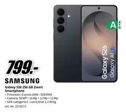 MediaMarkt samsung galaxy s26 256 gb zwart smartphone aanbieding