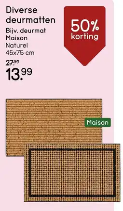 Leen Bakker Diverse deurmatten aanbieding