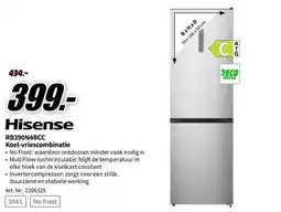 MediaMarkt Hisense koel-vriescombinatie aanbieding