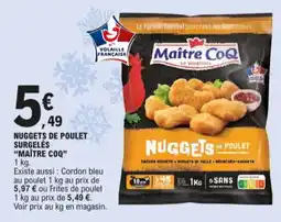 E.Leclerc nuggets de poulet maître coq aanbieding