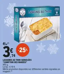 E.Leclerc lasagnes au thon surgelées aanbieding