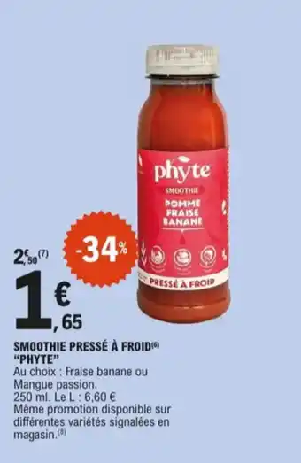 Smoothie pressé à froid phyte