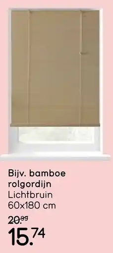 Leen Bakker bamboe rol gordijn aanbieding