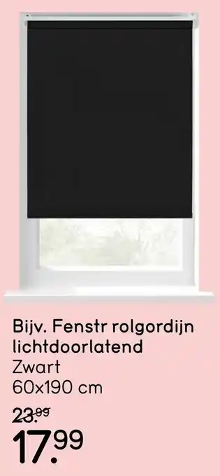 Leen Bakker Fenstr rol gordijn lichtdoorlatend aanbieding