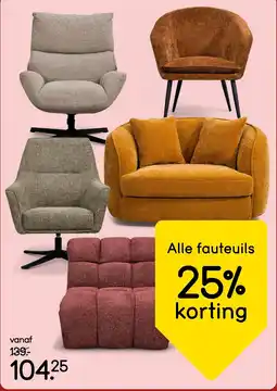 Leen Bakker Alle fauteuils aanbieding