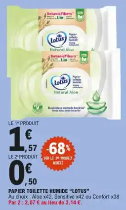E.Leclerc Papier toilette humide lotus aanbieding