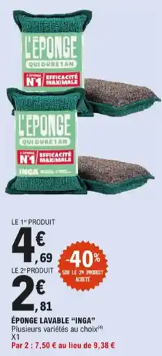 E.Leclerc Éponge lavable inga aanbieding