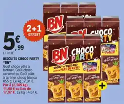 E.Leclerc Biscuits choco party bn aanbieding