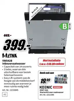 MediaMarkt Inbouwvaatwasser VW542B aanbieding