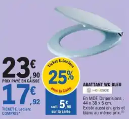 E.Leclerc abattant wc bleu aanbieding