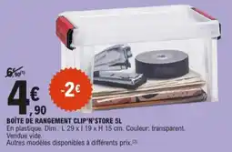 E.Leclerc Boîte de rangement clip'n'store aanbieding
