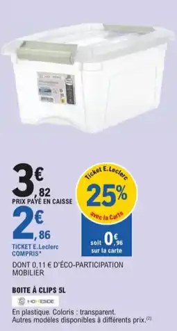 E.Leclerc Boite à clips 5l aanbieding