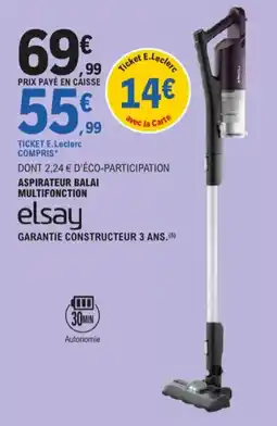 E.Leclerc aspirateur balai multifonction elsay aanbieding