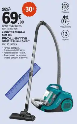 E.Leclerc Aspirateur traineau sans sac aanbieding
