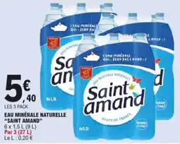 E.Leclerc Eau minérale naturelle saint amand aanbieding