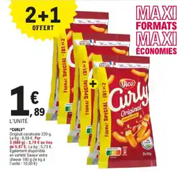 E.Leclerc Curly original cacahuète aanbieding
