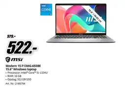 MediaMarkt msi modern 15 f13mg-655be aanbieding