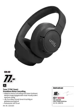 MediaMarkt Tune 777NC Zwart aanbieding