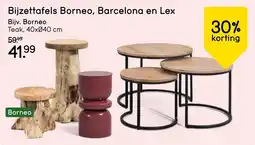 Leen Bakker Bijzettafels Borneo, Barcelona en Lex aanbieding