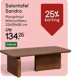 Leen Bakker Salontafel Sandro aanbieding