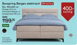 Leen Bakker Boxspring Bergen elektrisch aanbieding