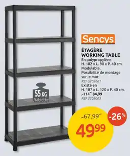 Brico Depot Étagère working table aanbieding