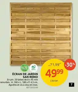 Brico Depot écran de jardin san remo aanbieding
