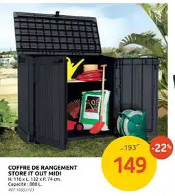 Brico Depot Coffre de rangement store it out midi aanbieding