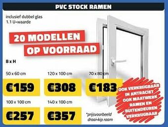 Bouwcenter Frans Vlaeminck Pvc stock ramen aanbieding