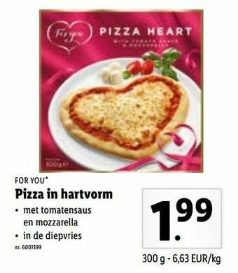 Lidl Pizza in hartvorm aanbieding
