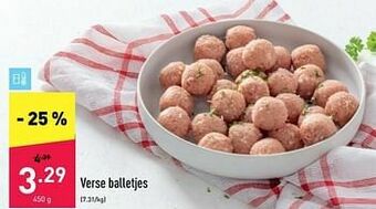 Verse balletjes