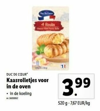 Kaasrolletjes voor in de oven