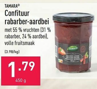 ALDI Confituur rabarber-aardbei aanbieding