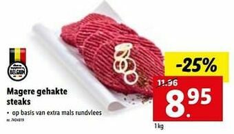 Lidl Magere gehakte steaks aanbieding