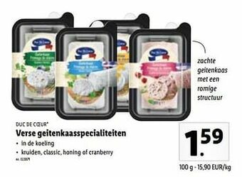 Lidl Verse geitenkaasspecialiteiten aanbieding