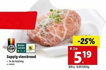Lidl Sappig vleesbrood aanbieding