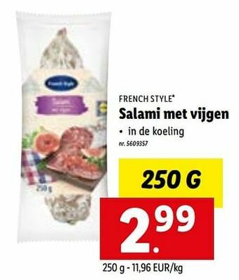 Lidl Salami met vijgen aanbieding