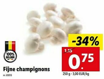 Lidl Fijne champignons aanbieding