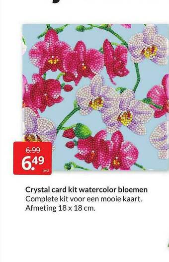 Boekenvoordeel Crystal Card Kit Watercolor Bloemen aanbieding