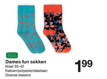 Zeeman Dames Fun Sokken aanbieding