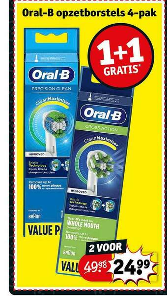 Kruidvat Oral B Opzetborstels aanbieding