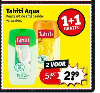 Kruidvat Tahiti Aqua aanbieding