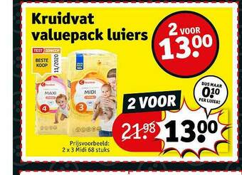 Kruidvat Kruidvat Valuepack Luiers aanbieding
