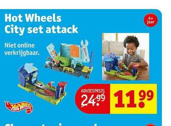 Kruidvat Hot Wheels City Set Attack aanbieding