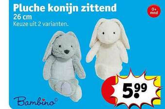 Kruidvat Pluche Konijn Zittend aanbieding