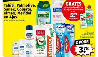 Kruidvat Tahiti, Palmolive, Sanex, Colgate, Elmex, Meridol En Ajax aanbieding