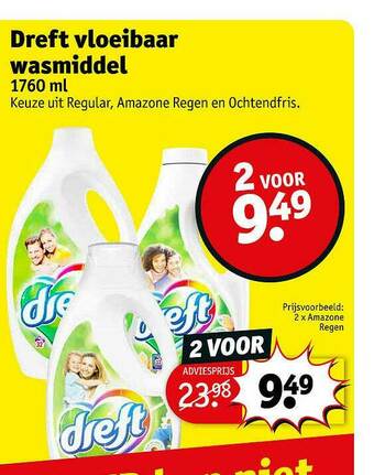 Kruidvat Dreft Vloeibaar Wasmiddel aanbieding