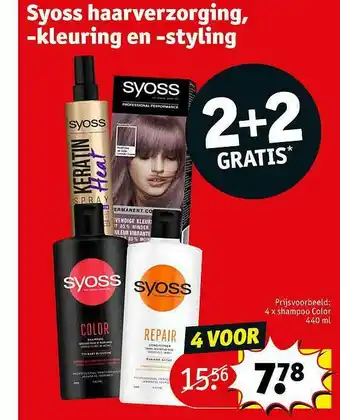 Kruidvat Syoss Haarverzorging, Kleuring En Styling aanbieding