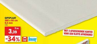 Hubo Gipsplaat aanbieding