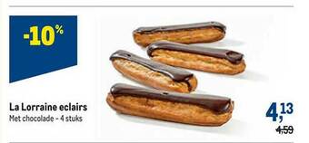 Makro La Lorraine Eclairs aanbieding